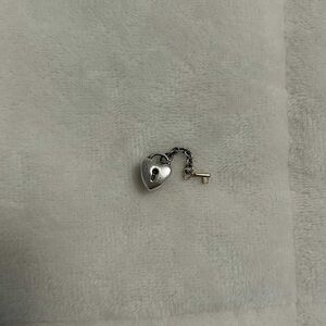 PANDORA Charm Sterling Silver With 14k Gold Key